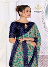 SHUBH SHREE KALERI Latest Designer fancy Regular Wear Wetless Japan Sarton Border And Blouse Saree Collection